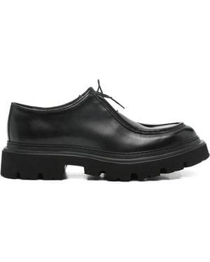 Corneliani Lace-Up Platform Derby Shoes - Black