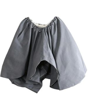 Comme des Garçons Draped Asymmetric Midi Skirt - Grey
