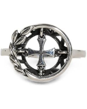 Enfants Riches Deprimes Wreath Cross Ring - Metallic