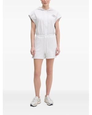 Guess Zip-Front Hooded Playsuit - White