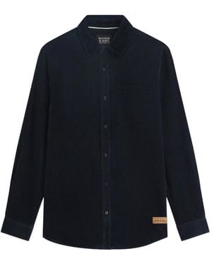 Scotch & Soda Corduroy Chest-Pocket Shirt - Blue