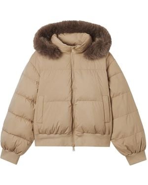 B+ AB Hooded Puffer Jacket - Natural