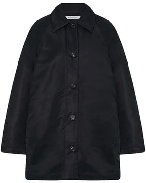 Another Tomorrow Oversized Car Coat - Blue