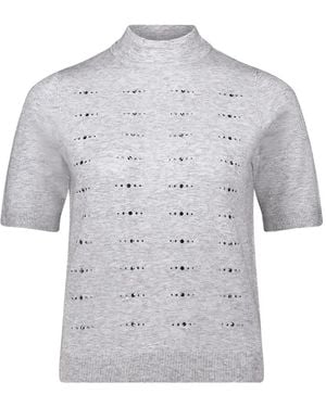 Betty Barclay Beaded Short-Sleeve T-Shirt - Grey