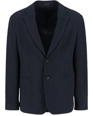 Giorgio Armani Single-Breasted Blazer - Blue