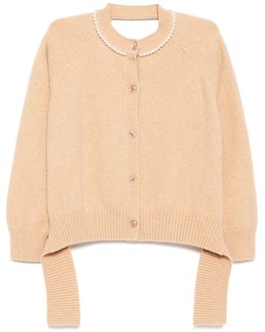 Simone Rocha Cardigan Con Scollatura Posteriore - Neutro