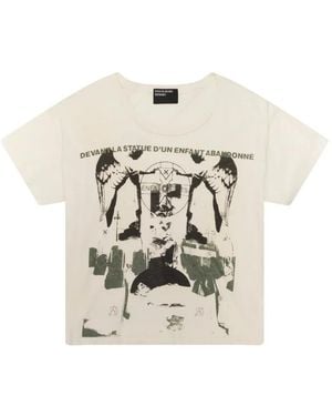 Enfants Riches Deprimes Nun Kicks Baby Graphic-Print T-Shirt - White