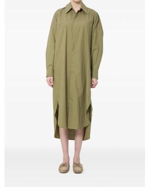 Frankie Shop Bloom Organic Cotton Shirt Midi Dress - Green