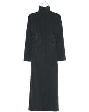 Nanushka Draped Turtleneck Maxi Dress - Black