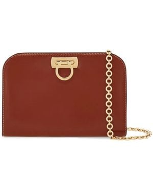 Ferragamo Diana Clutch - Red
