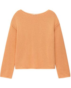 Another Tomorrow Maglione Drappeggiato - Neutro