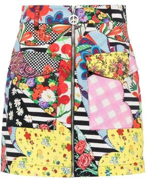 Moschino Graphic-Print Zipped Miniskirt - Black
