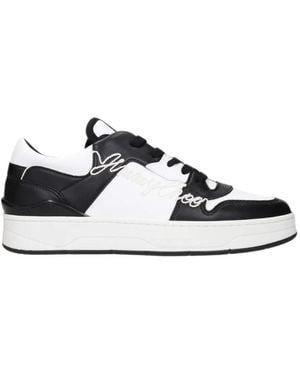 Jimmy Choo Logo-Embroidered Paneled Sneakers - White