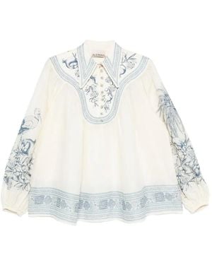 ALÉMAIS Villa Romantica Blouse - White
