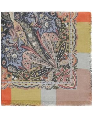 Etro Fringed Scarf - Grey