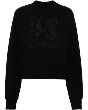 Palm Angels Sudadera Monogram Statement - Negro
