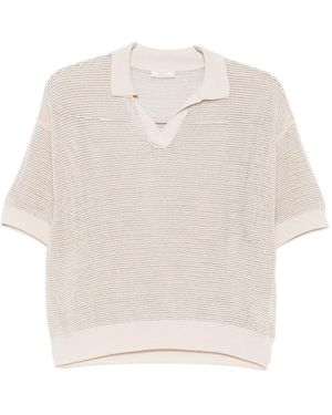 Peserico Open-Knit Short-Sleeve T-Shirt - White