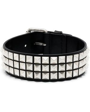 Moschino Rockstud Choker Aus Leder - Schwarz
