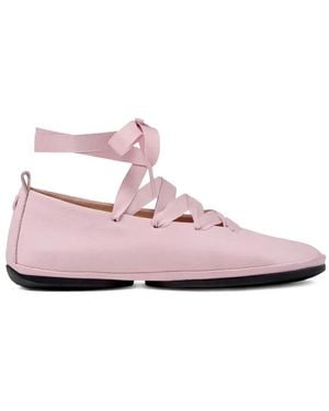 Camper Right Nina Lace-Up Ballet Flats - Pink