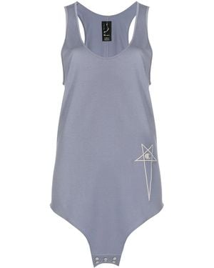 Rick Owens X Champion Logo-Print Tank Top - Blue