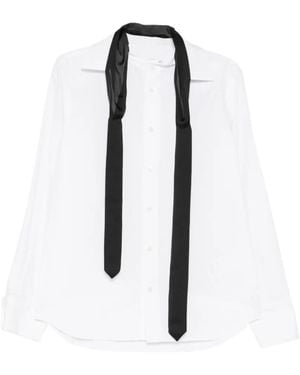 Sacai Poplin Tie Shirt - White