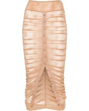 Antonio Marras Button-Detail Midi Skirt - Natural