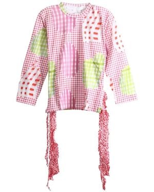 Comme des Garçons Gingham Ruffled Top - Pink
