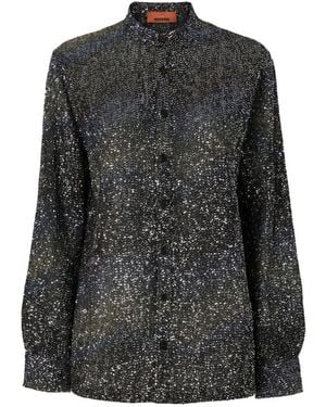 Missoni Sequin-Embellished Zigzag Shirt - Black