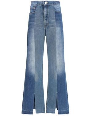 E.L.V. Denim Arcola Slit Panel Jeans - Blue