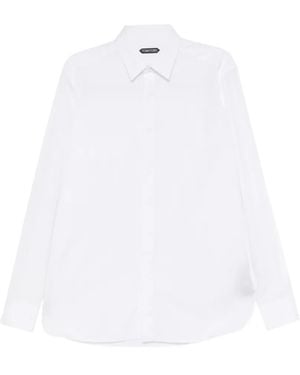 Tom Ford Poplin Slim Fit Shirt - White