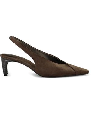 Brunello Cucinelli Slingback Wrap Pumps - Brown
