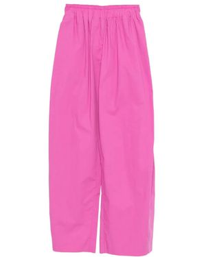 Thelatest Dora Elasticated-Waistband Palazzo Pants - Pink