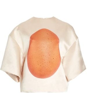 A.W.A.K.E. MODE Blouse Met Print - Wit