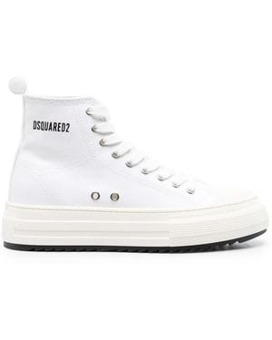 DSquared² High-Top-Sneakers Mit Plateau - Weiß