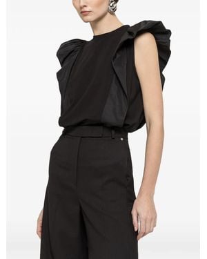 Nissa Ruffled Top - Black