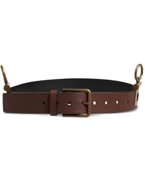 Dolce & Gabbana Buckle-Fastening Leather Belt - White