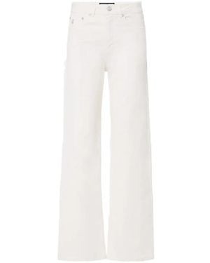 Iceberg Logo-Plaque Wide-Leg Jeans - White