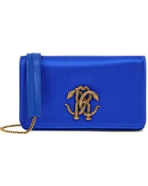 Roberto Cavalli Chain-Detail Shoulder Bag - Blue