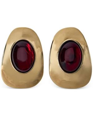 Saint Laurent カボション ピアス - メタリック