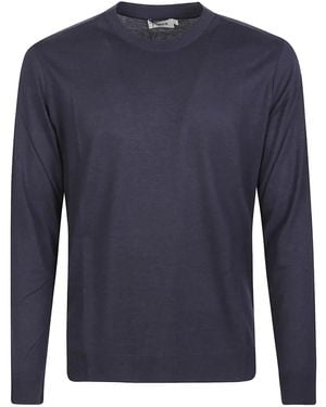 Altea T-Shirt Girocollo A Maniche Lunghe - Blu