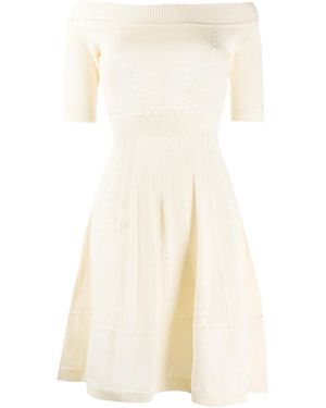 DSquared² Open-Knit Flared Dress - White