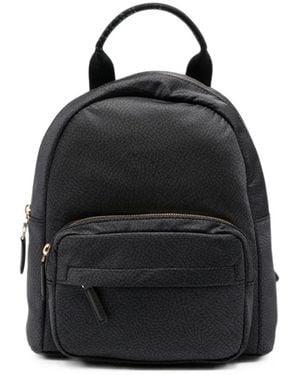 Borbonese Graffiti-Print Backpack - Black