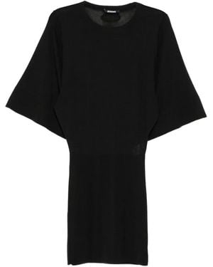 Jacquemus Batwing-Sleeve Knitted Dress - Black