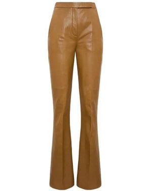 Dorothee Schumacher Pressed-Crease Leather Pants - Natural