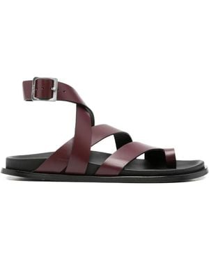 Alohas Crossover Toe-Loop Sandals - Red