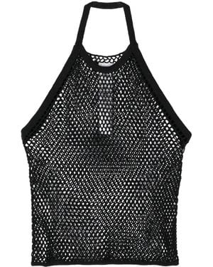 Doublet Top Con Scollo All'Americana - Nero