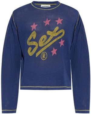 Carne Bollente Spell It Out Jumper - Blue