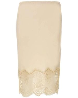Herskind Herbert Scalloped-Hem Lace Midi Skirt - White