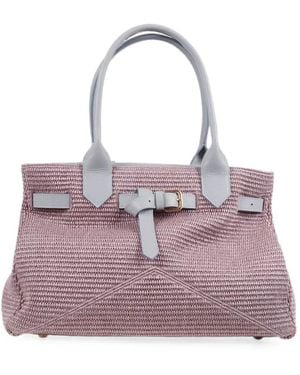 Ballantyne Medium Kate Woven Tote Bag - Purple