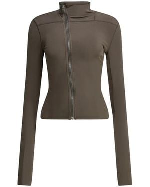 Rick Owens Asymmetric-Zip-Fastening Jacket - Brown